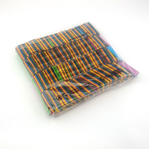Tube lanceur de confettis rectangle tricolore 30 cm - Vegaooparty